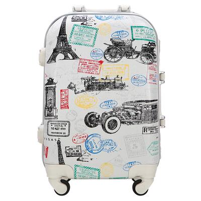 大容量结实耐用复古邮戳行李箱