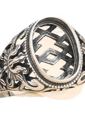 定做开口宝石碧玉蜜蜡戒指空托