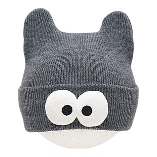 婴儿帽子秋冬季小月龄宝宝针织帽幼儿毛线帽6到12个月男童外出帽