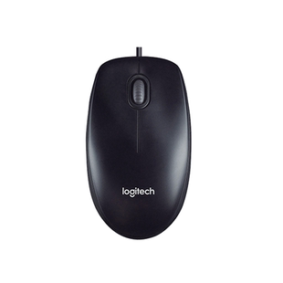 罗技M90有线办公鼠标笔记本台式电脑左右手通用型usb连接