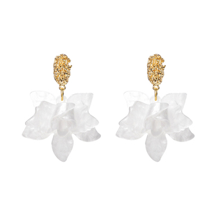 欧美夸张花朵度假耳环个性时髦绝美耳饰轻奢大气优雅显白耳坠女