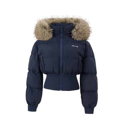 冬季新款收腰羽绒服外套女