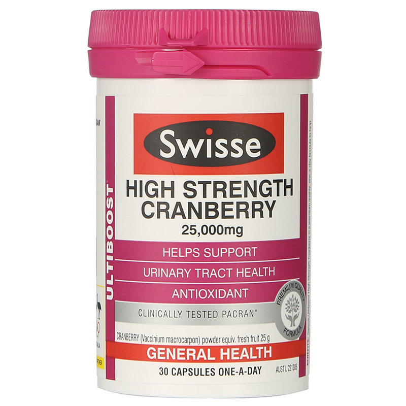 澳洲直邮 Swisse 高浓度蔓越莓精华胶囊 卵巢保养妇科保健 30粒