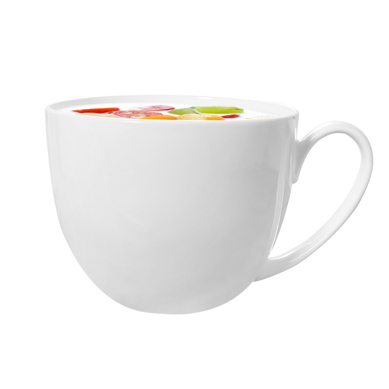 杯子陶瓷麦片杯早餐杯带盖勺大容量大号牛奶杯马克杯碗燕麦杯骨瓷
