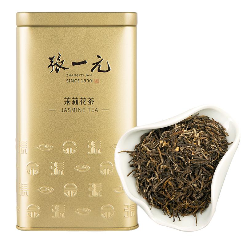 张一元茶叶茉莉花茶茉莉毛尖新茶浓香型春茶伴手礼特种200g金罐装