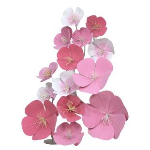 户外仿真花梅花eva美陈橱窗大型落地瀑布樱花商场景区布置装饰