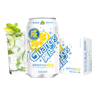 新品广氏咸柠苏打汽水330ml*12罐装 咸宁柠檬汁碳酸饮料 盐汽水