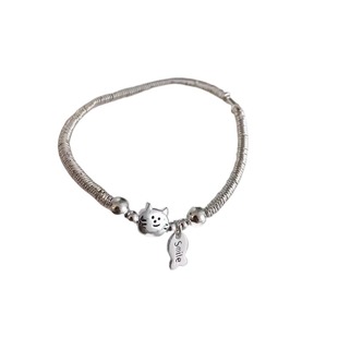 简约串珠小盘缠小猫吃鱼手链轻奢气质小众设计高级感百搭精致手饰