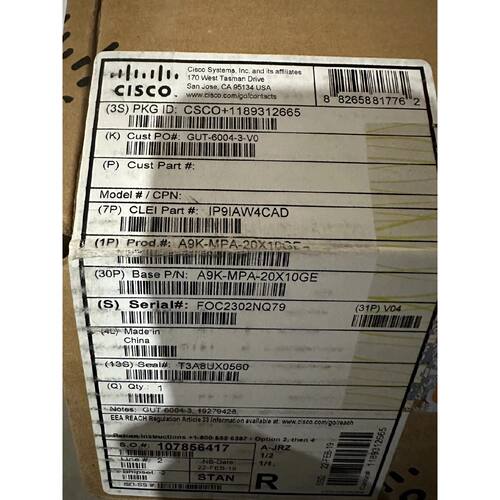 【议价-可维修】 思科Cisco A9K-MPA-20X10 /二手均有货