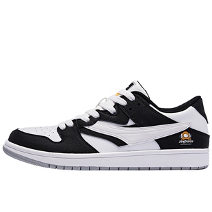 乔丹板鞋男女鞋2025新款学生潮流男鞋橡胶底运动鞋皮面防水休闲鞋