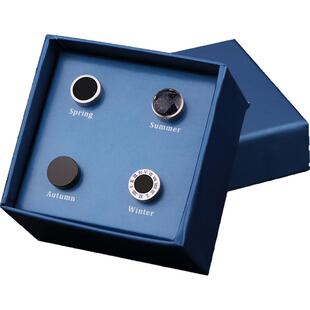 夹不痛！无耳洞男士耳钉耳夹钛钢潮嘻哈吸铁石假耳钉一周套装礼盒