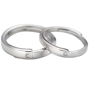 GUISU归素 不期而遇原创设计999纯银情侣对戒足银高级感戒指一对