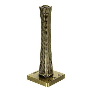 中国尊中央电视塔北京地标建筑模型金属立体桌面摆件中国特色礼品