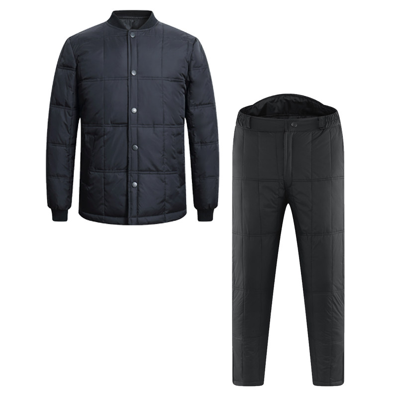 羽绒服内胆套装男士中老年爸爸秋冬季内穿保暖白鸭绒两件套三件套