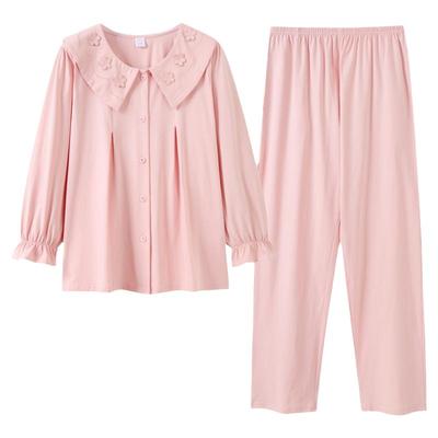 睡衣女士春秋长袖纯棉家居服