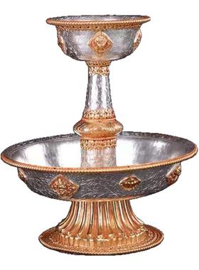 尼泊尔藏式护法杯铜制镀金镀银