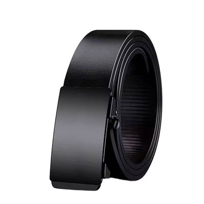 仕家保罗纯正牛皮皮带男2025新款真皮无牙自动扣内穿腰带男士黑色