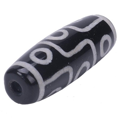 手工DIY散珠黑玛瑙三眼九眼天珠