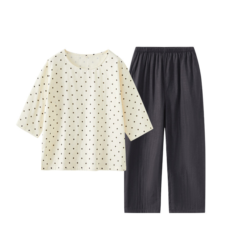 YWSHOME女睡衣全棉双层纱家居服
