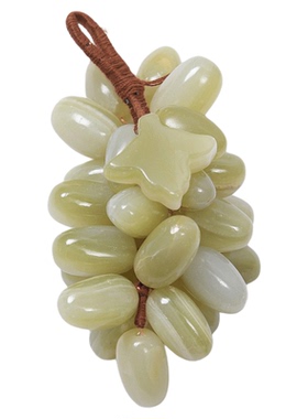 玉石葡萄摆件轻奢玄关客厅装饰品