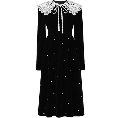 2023莞然蕾丝披肩珍珠装饰