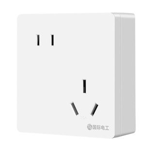 86型家用明装斜五孔插座明线错位5孔空调热水器16A三插电源面板