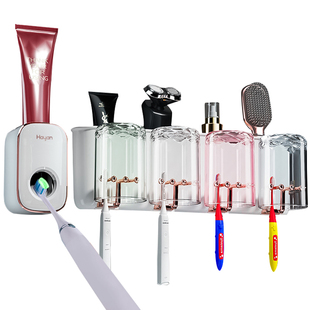 全自动挤牙膏器神器壁挂式轻奢儿童2025新款牙刷置物架牙膏挤压器