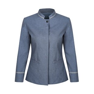 亚麻保洁服长袖冬装吸汗透气物业家政工作服酒店宾馆客房阿姨套装