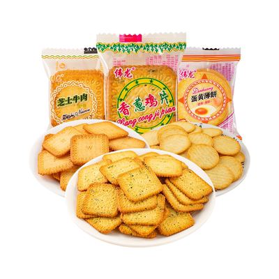 伟龙香葱鸡片薄脆饼干
