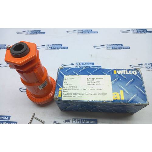 Wilco WIP432RB Straight Electrical Plug 32A 500V 4Pin 50Hz S