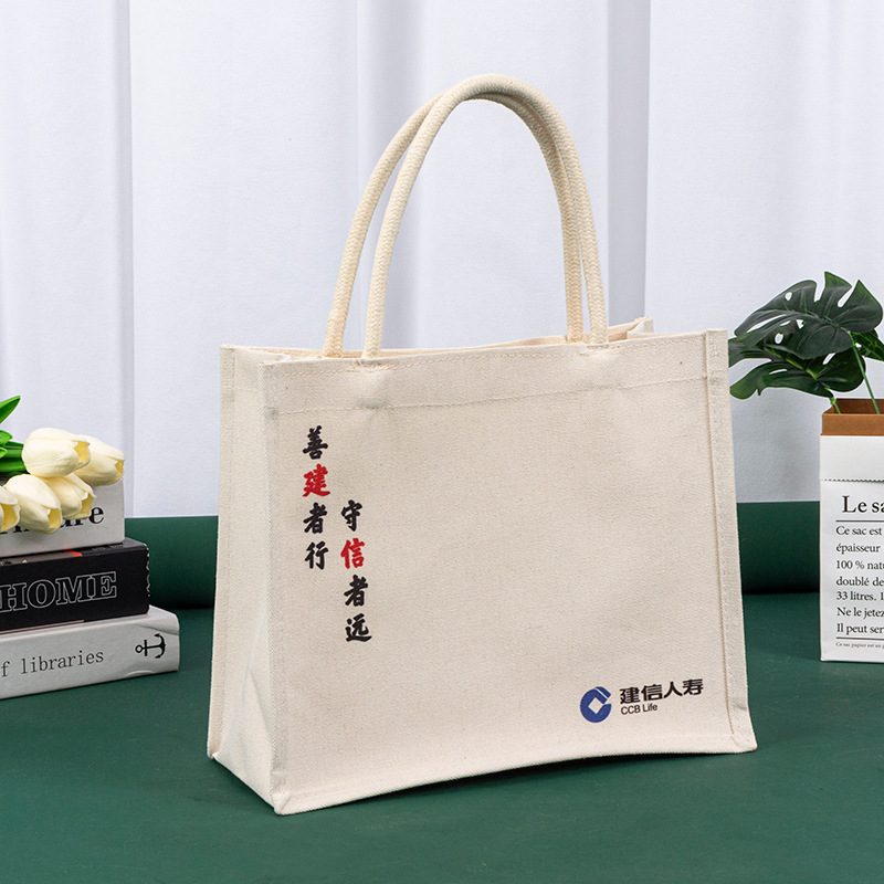 定制复古拼接单肩麻布袋定做logo手提礼品图黄麻购物印广告来环保