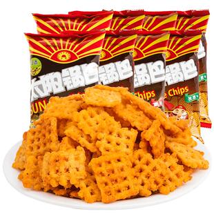 太阳锅巴零食6袋老式大米锅巴解馋充饥办公休闲零食豆香陕西小吃