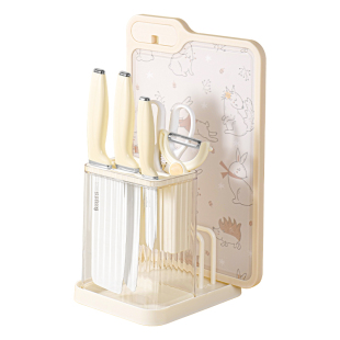 拜格婴儿辅食刀具套装厨房家用宝宝菜刀菜板全套儿童专用工具组合