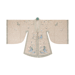 瞳莞制作【花披风01-岁暮莺啼】直领对襟广袖披风原创