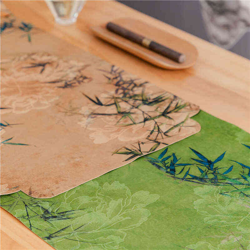 禅意防水一席绿色高端茶席新中式禅意中国风双面垫子茶布桌旗茶旗