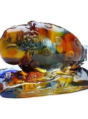 琉璃水晶玻璃十二生肖摆件客厅