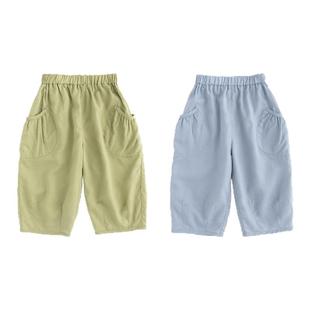 【小凉皮】YOUGE幼歌 婴幼儿夏季宽松亲肤亚麻束脚裤儿童百搭长裤