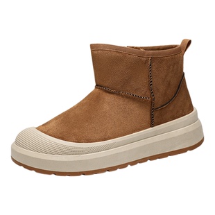 冬季男士高帮棉鞋加绒加厚绵羊毛雪地靴2025新款防滑耐磨厚底棉靴