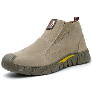 劳保鞋男女冬季高帮棉鞋钢包头防砸防穿刺电焊工鞋高帮软底工作鞋