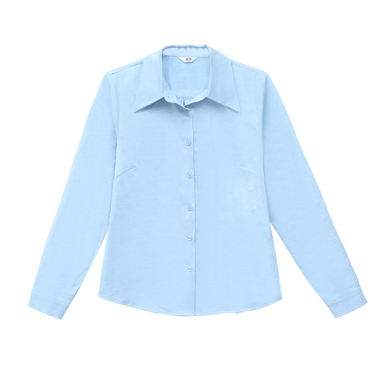 雪纺衬衫女士秋装2025新款简约长袖翻领上衣妈妈时尚洋气显瘦衬衣