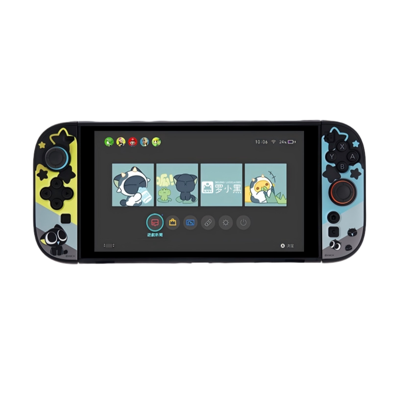 极想任天堂Switch2代保护套NS2保护壳分体式硬壳罗小黑联名摇杆帽收纳包套装防摔便携可爱卡通游戏机配件新款