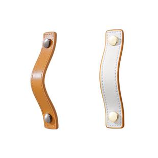 法式柜门拉手衣柜抽屉柜子小拉手皮带皮革皮质橱柜防撞儿童房把手