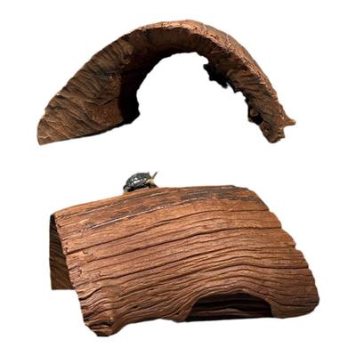 龟缸造景沉木窄桥剃刀龟晒台爬台