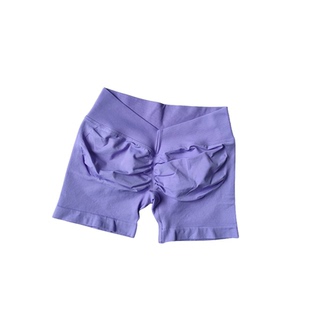 臀王新款V腰蜜桃臀提臀健身裤女运动透气三分短裤撸铁高腰瑜伽裤