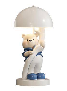 奶油风卡通小熊台灯摆件
