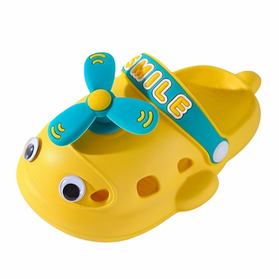 eva洞洞鞋儿童拖鞋夏男女宝宝小童外穿厚底防滑小孩包头凉拖萌趣