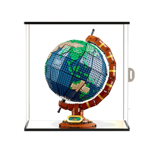适用乐高21332地球仪亚克力展示盒彦凰透明玻璃盒子防尘手办收纳