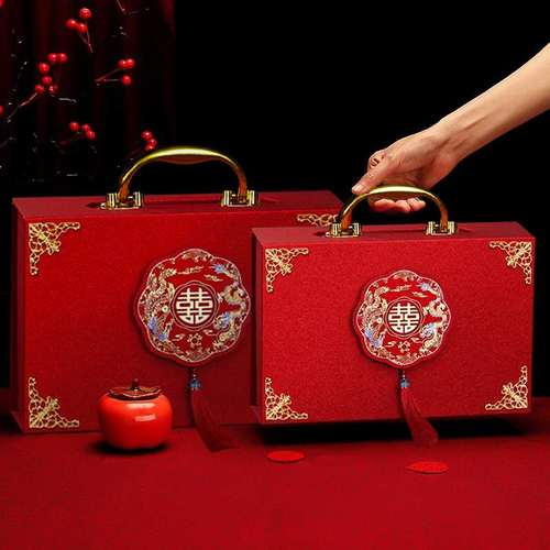 彩礼现金礼盒礼金箱彩礼盒子钱盒子订婚布置装饰结婚高档用品大全