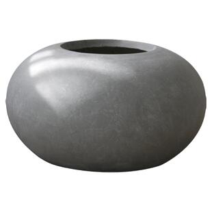 创意圆形扁球花盆花器竹子绿植搭配中国风茶室商场服装店会所装饰