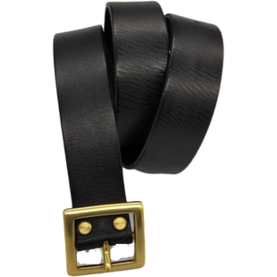 男士军工日字实心铜扣腰带进口头层牛皮纯手工制作百搭皮带